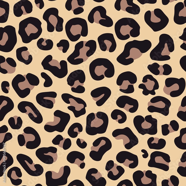 Fototapeta 
leopard pattern vector illustration seamless skin texture