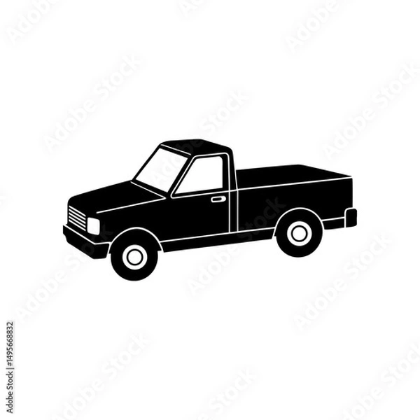 Fototapeta pickup truck with open bed   utility or delivery v (1).svg