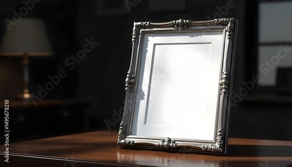 Obraz empty glass showcase