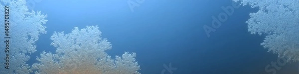 Fototapeta Underwater Coral Reef: A mesmerizing underwater scene showcasing the delicate, intricate structure of a vibrant coral reef, teeming with life.