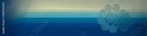 Fototapeta Abstract Watercolor Design: A harmonious blend of tranquil watercolor washes in varying shades of blue and white create a serene atmosphere. Complementing the composition.