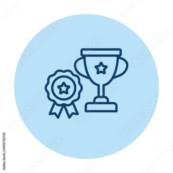 Fototapeta Achievement pentaglow , vector, pixel perfect, illustrator file 
