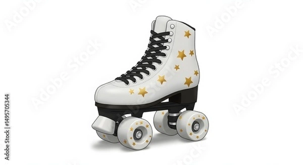 Obraz Isolated skate sport equipment on white background