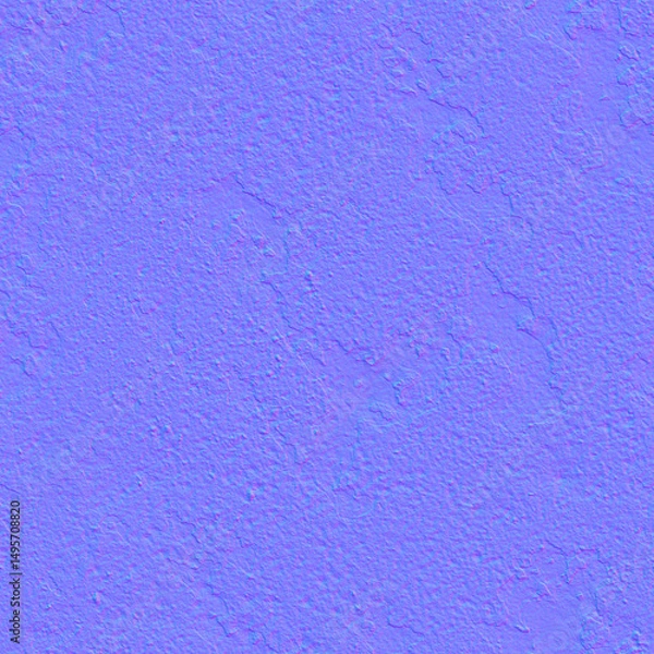 Obraz Seamless plaster wall texture material normal map