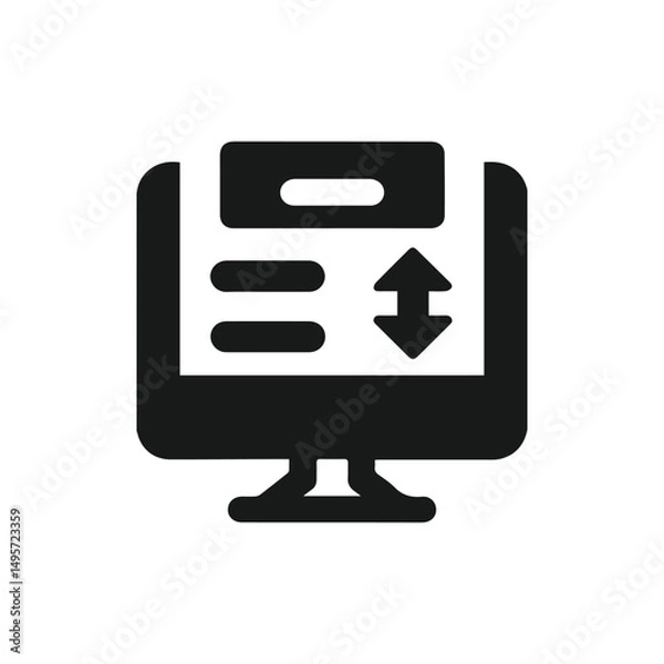 Obraz Solid Color Data Transfer Icon