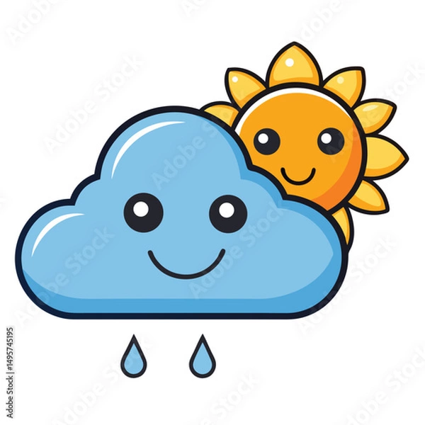 Obraz weather icon white background