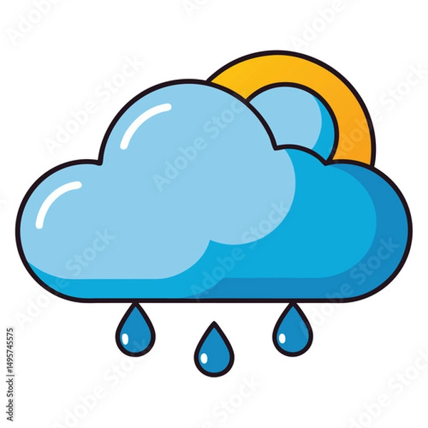 Obraz weather icon white background