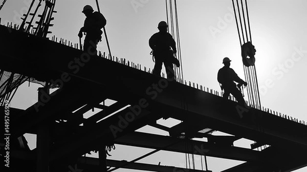 Fototapeta Labor day concepts. Symbols associated with Labor day and construction equipment and representations of manual labor. generated AI Illastration.