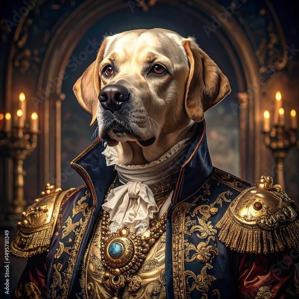 Obraz Labrador Retriever in baroque movement