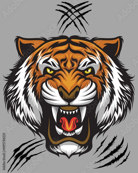 Obraz tiger head vector