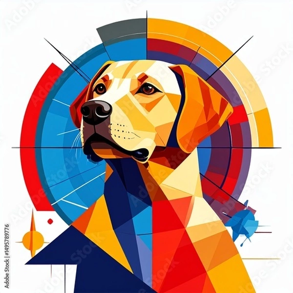 Obraz Labrador Retriever in constructivism movement