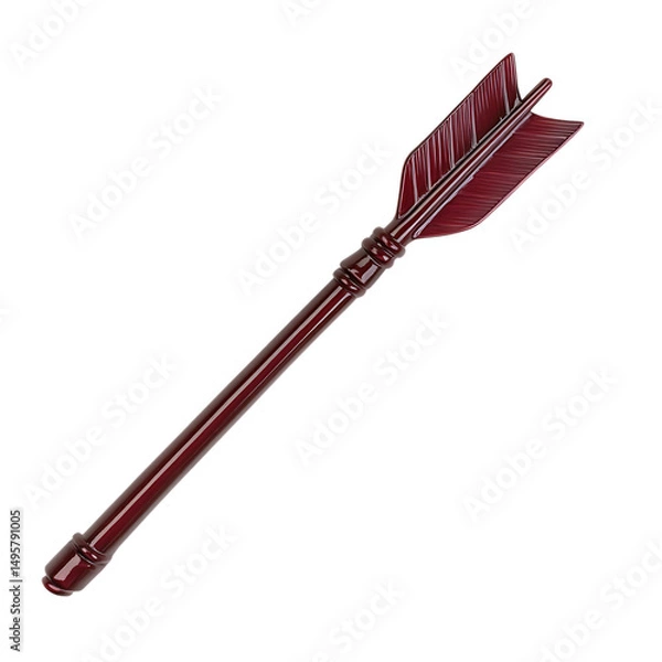 Obraz Bold Arrow with a Robust Form in Rich Burgundy Color Isolated on Transparent Background