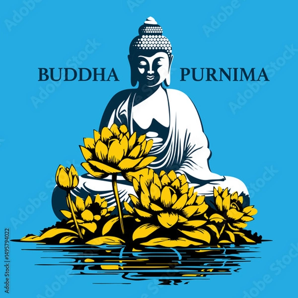 Fototapeta Shine bright with the light of dharma..eps