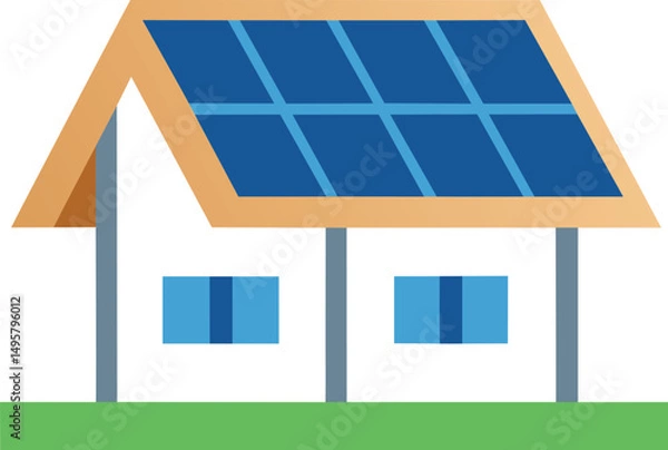 Obraz house with solar panels