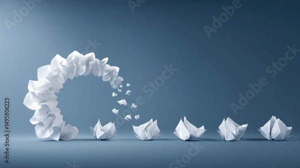 Obraz Paper Boat Journey: A Metaphor for Life's Transitions