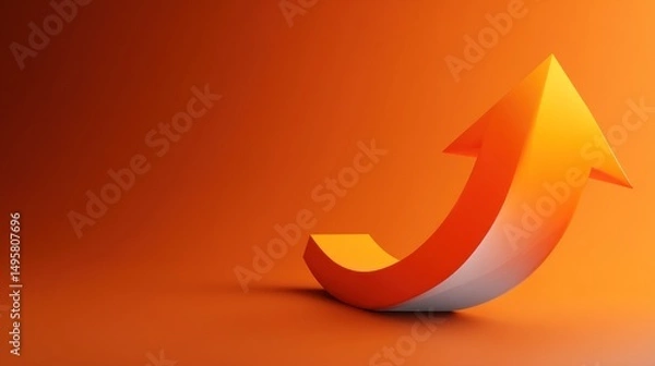 Obraz Upward Trending Arrow: Symbol of Growth and Success