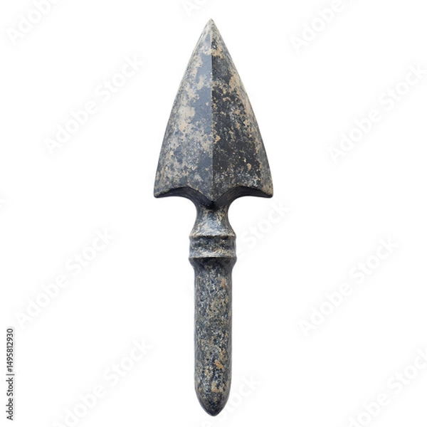Fototapeta A Ceramic Arrow with Aztec Obsidian Blades Ritual Isolated on Transparent Background