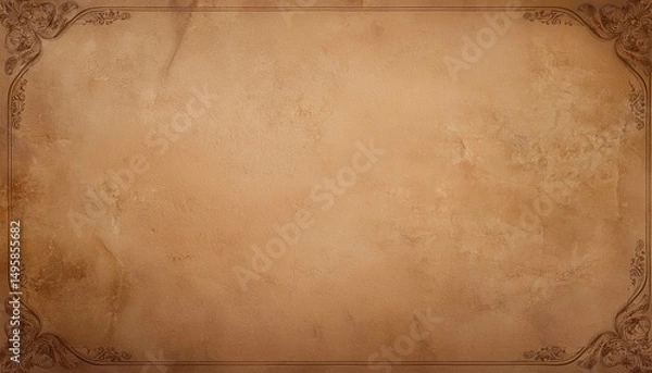 Fototapeta brown background paper old grunge border design with coffee color vintage marbled texture