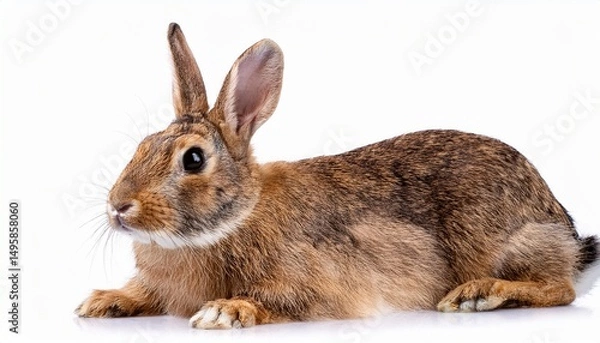 Fototapeta rabbit isolated on a white background