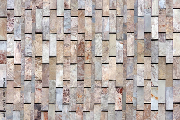 Obraz Decorative natural stone cladding on a building wall
