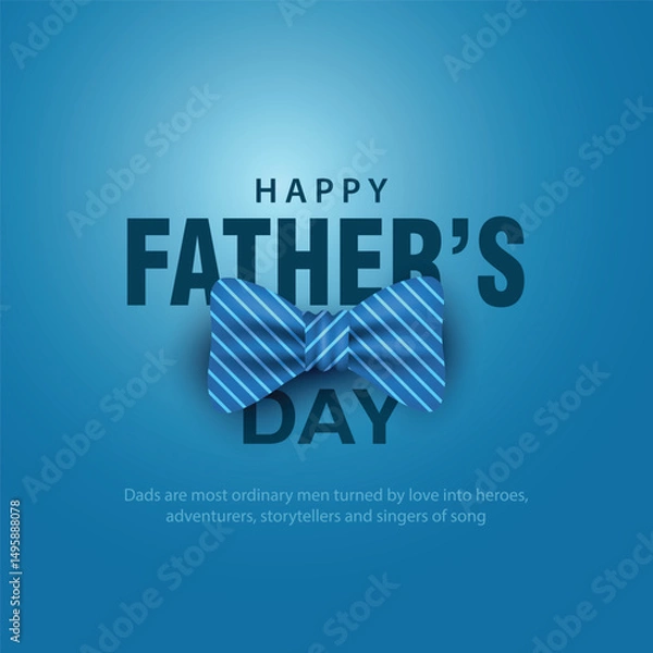 Fototapeta happy international father's day concept, can be use for card, poster, website, brochure. vector illustration design