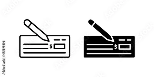 Fototapeta cheque icon set. for mobile concept and web design on white background