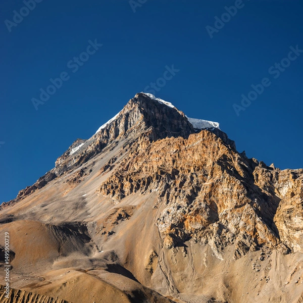 Obraz Yakwakang peak summit, view from Thorung high camp.