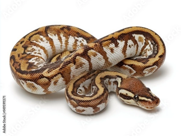 Fototapeta leopard pied side pattern morph of ball python snake