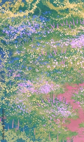 Obraz Garden illustration, meadow, plants