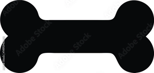 Fototapeta dog bone silhouette