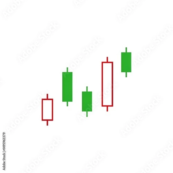 Fototapeta Candlestick pattern Crypto chart