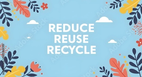 Obraz Reduce, Reuse, Recycle A Guide to Sustainable Living and Environmental Conservation