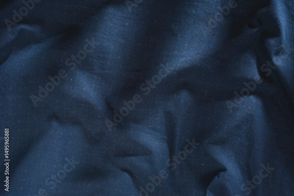 Fototapeta Abstract structure- wrinkles on the fabric. Textile-  simple dark background