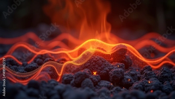 Obraz Abstract image of lava flow