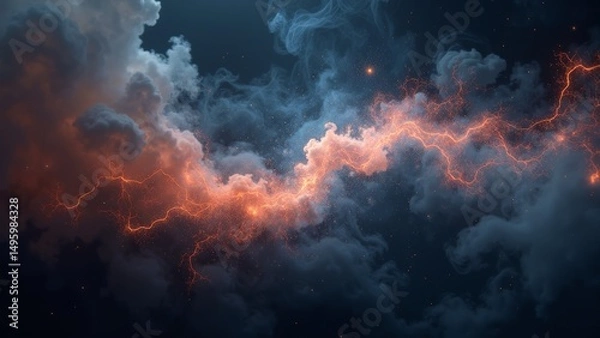 Obraz Abstract image of nebula smoke