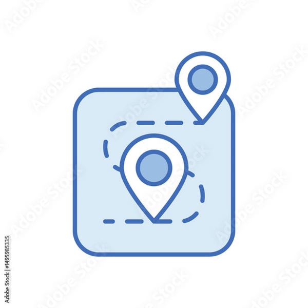 Fototapeta Route Vector icon