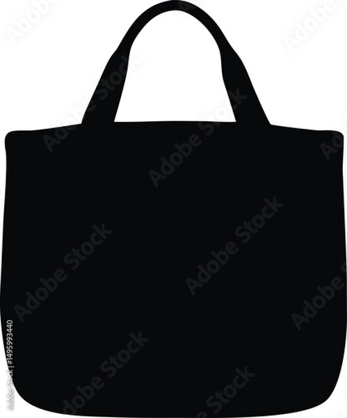 Fototapeta tote bag vector silhouette 