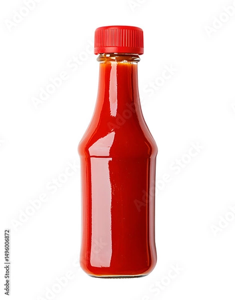 Fototapeta Ketchup bottle isolated on transparent background. PNG format