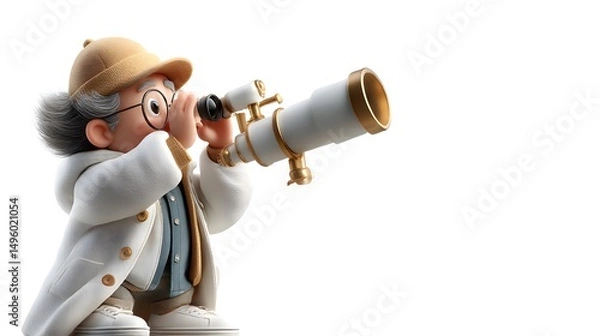 Fototapeta looking through binoculars