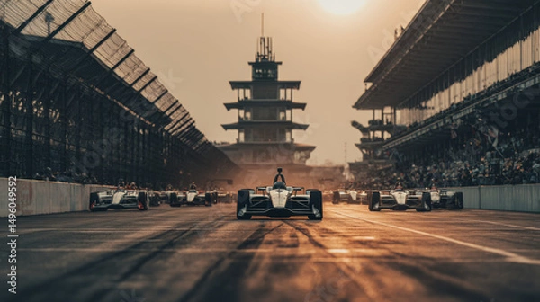 Obraz Practice sessions for the iconic IndyCar race, leading up to the main event.
