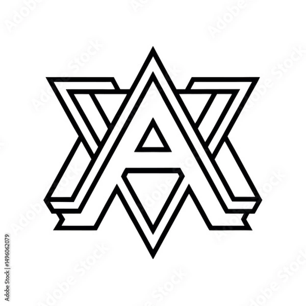 Fototapeta Detailed Cross Hatching Outline Vector Art