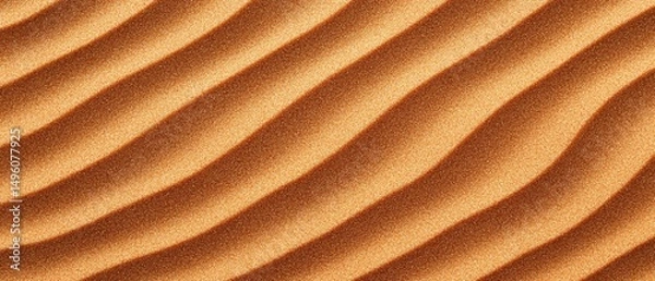 Obraz A close-up image of a sandy surface with a pattern of curved lines.