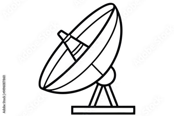 Fototapeta Satellite dish icon vector, satellite dish icon vector illustration graphic design
