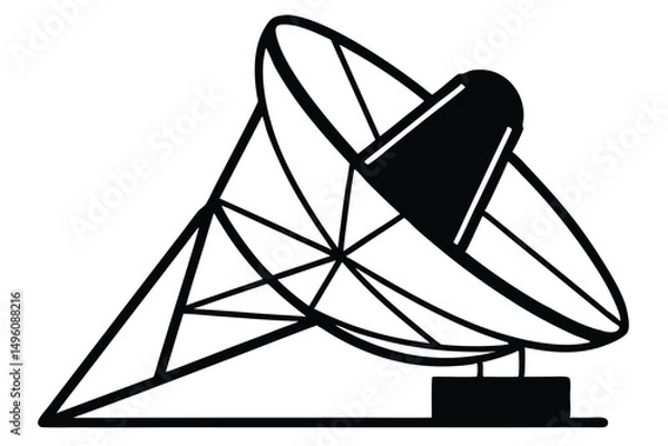 Fototapeta Satellite dish icon vector, satellite dish icon vector illustration graphic design