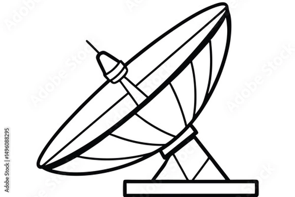 Fototapeta Satellite dish icon vector, satellite dish icon vector illustration graphic design