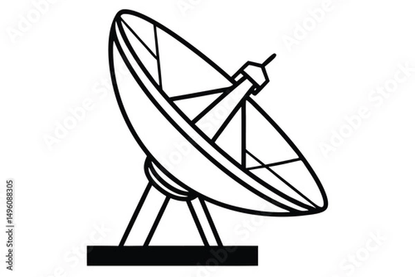 Fototapeta Satellite dish icon vector, satellite dish icon vector illustration graphic design