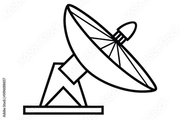 Fototapeta Satellite dish icon vector, satellite dish icon vector illustration graphic design