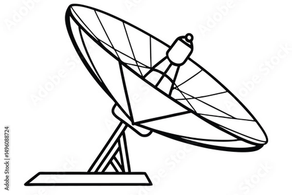 Fototapeta Satellite dish icon vector, satellite dish icon vector illustration graphic design