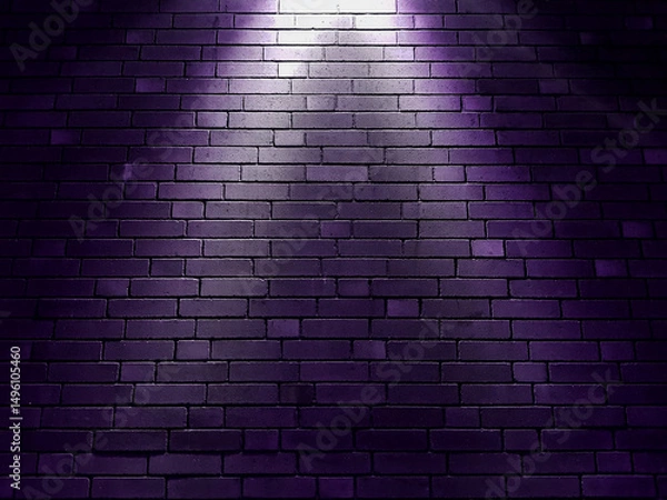Fototapeta Brick wall texture background with spotlight.