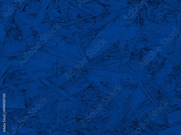 Fototapeta Navy blue plywood texture and background. Oriented strand board - OSB.